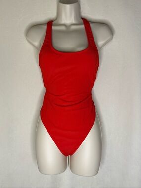 Xhilaration Red Scoop-Neck One-Piece Swimsuit